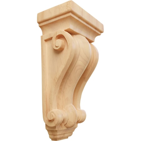 Ekena Millwork 5"W x 3 1/4"D x 9 1/2"H Cole Pilaster Wood Corbel, Red Oak CORW05X03X09CORO